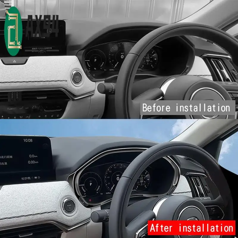 

AX94-Car Dash Board Instrument Panel Trim Cover Gloss Black For Mazda CX-60 2022 2023 RHD Interior Replacement