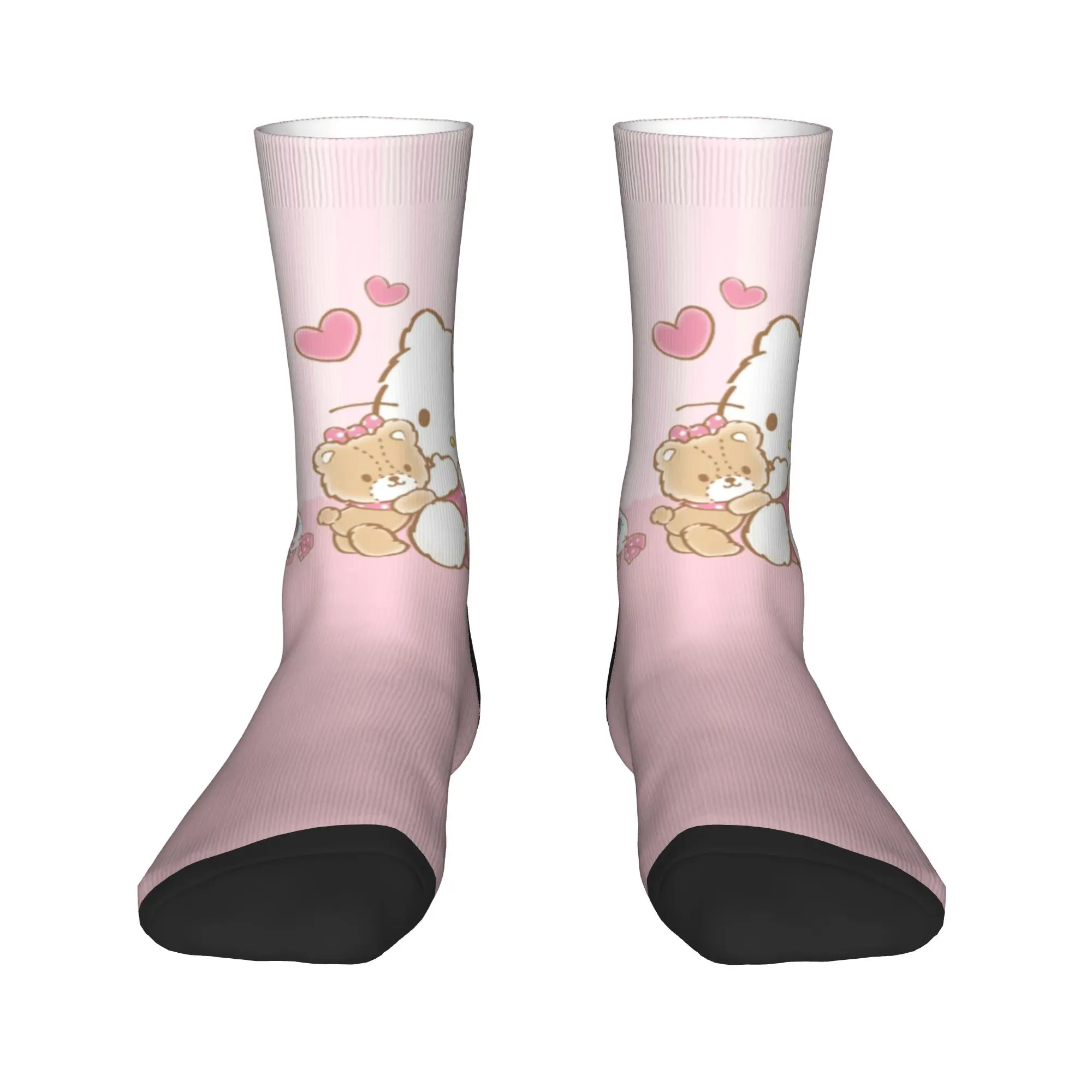 Kaus Kaki Hellos Kittys Kaus Kaki Kasual Pria Kaus Kaki Luar Ruangan Lembut Kaus Kaki Grafis Musim Gugur Anti Selip