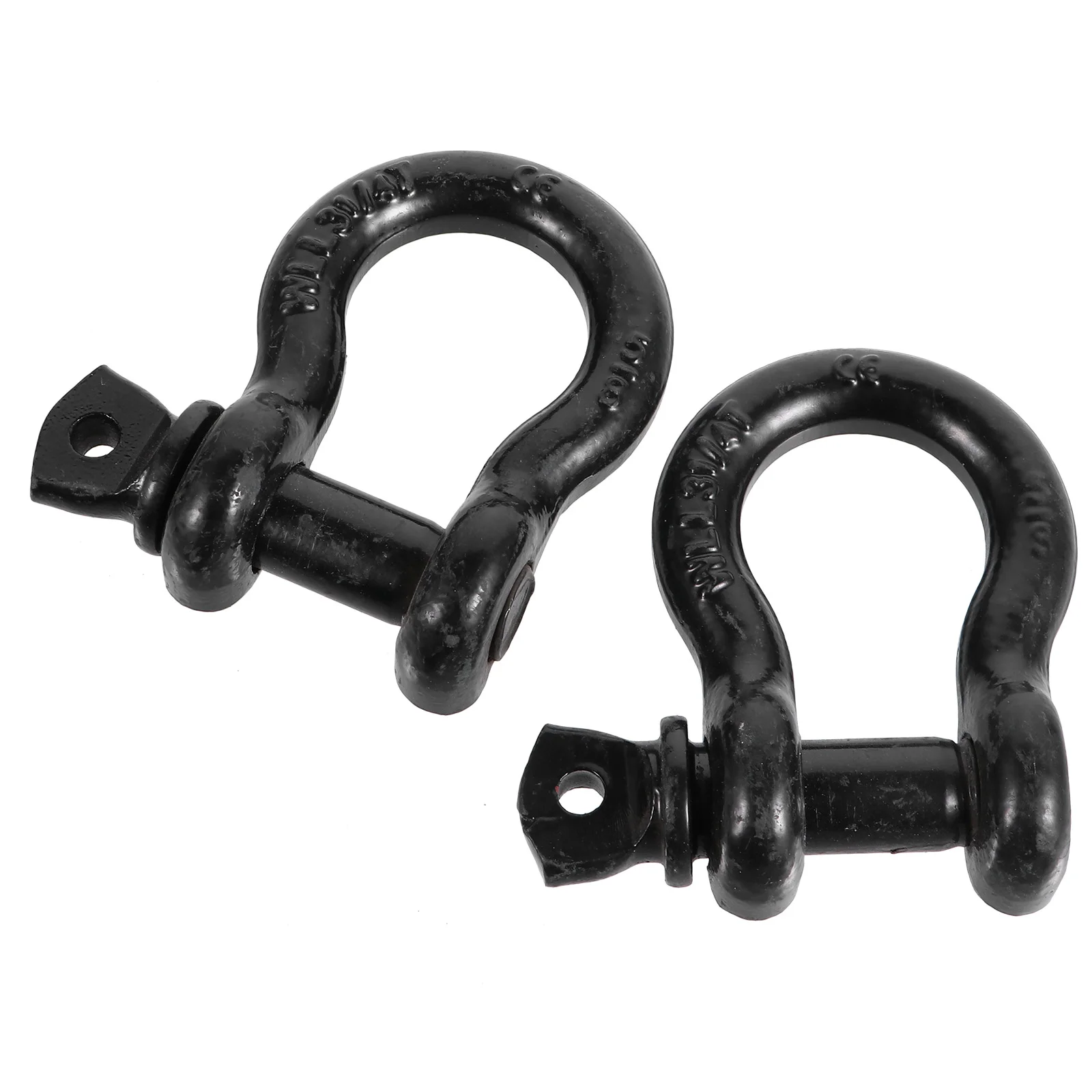 

2 Pcs Shackle Heavy Ring Tow Winch Shackles Stainless Towing D-Rings Steel Horseshoe Offroad Tool Off-Road Isolator