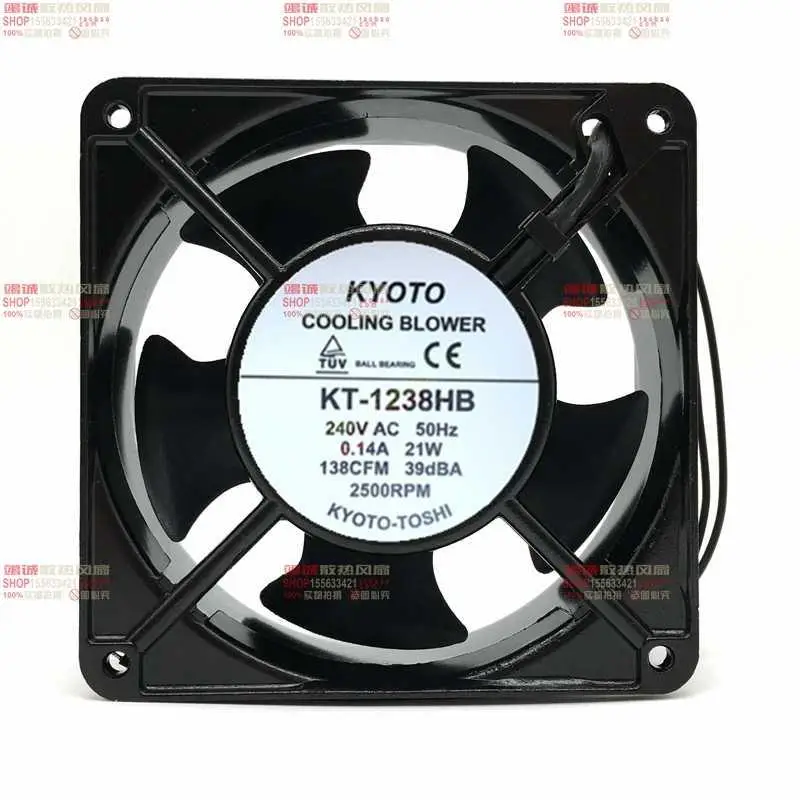 

KYOTO KT-1238HB AC 240V 0.14A 120x120x38mm 2-Wire Server Cooling Fan