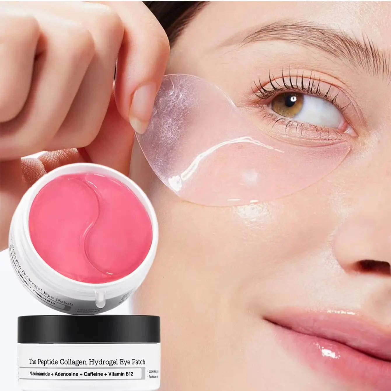 60Pad Eye Skin Care Mask Collagen Eye Masks Deep Moisturizing Lightweight Non-sticky Anti Dark Cireles Eyes Bags Increases Elasticity Brightness Reduces Dullness Care