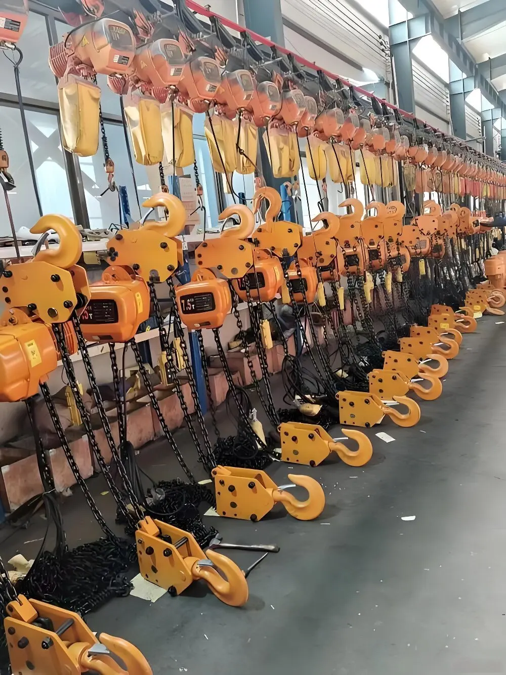 1 2 3 5 7 10ton Factory Outlets 2.5ton Low Headroom Pulley Block Electric Chain Hoist for Car Assembly Workshop Lifting Motor