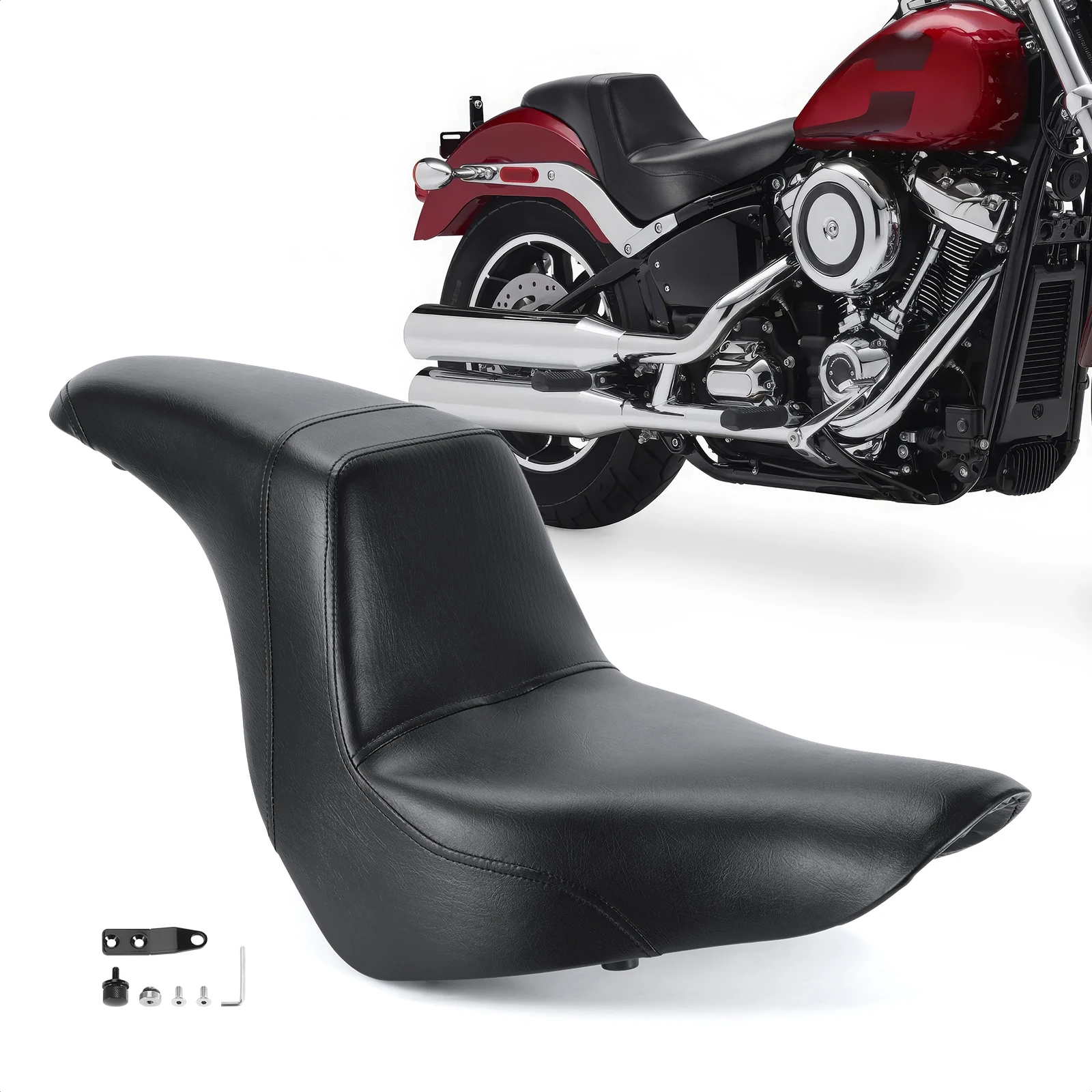 

Motorcycle Driver Passenger Seat Fits Harley Softtail Low Rider FXLR FXLRS FXLRST 2018-2023 Soft and Comfortable