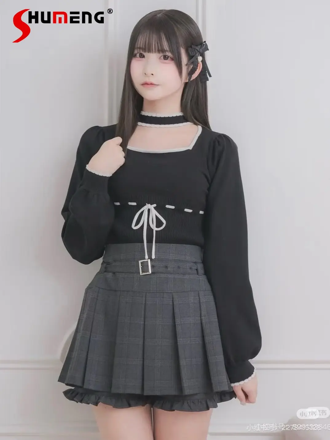 

Новая весенняя юбка 2026 года для девочек, в японском стиле, женская, с завышенной талией, стройнящая, элегантная, плиссированная, мини-юбка А-силуэта для женщин