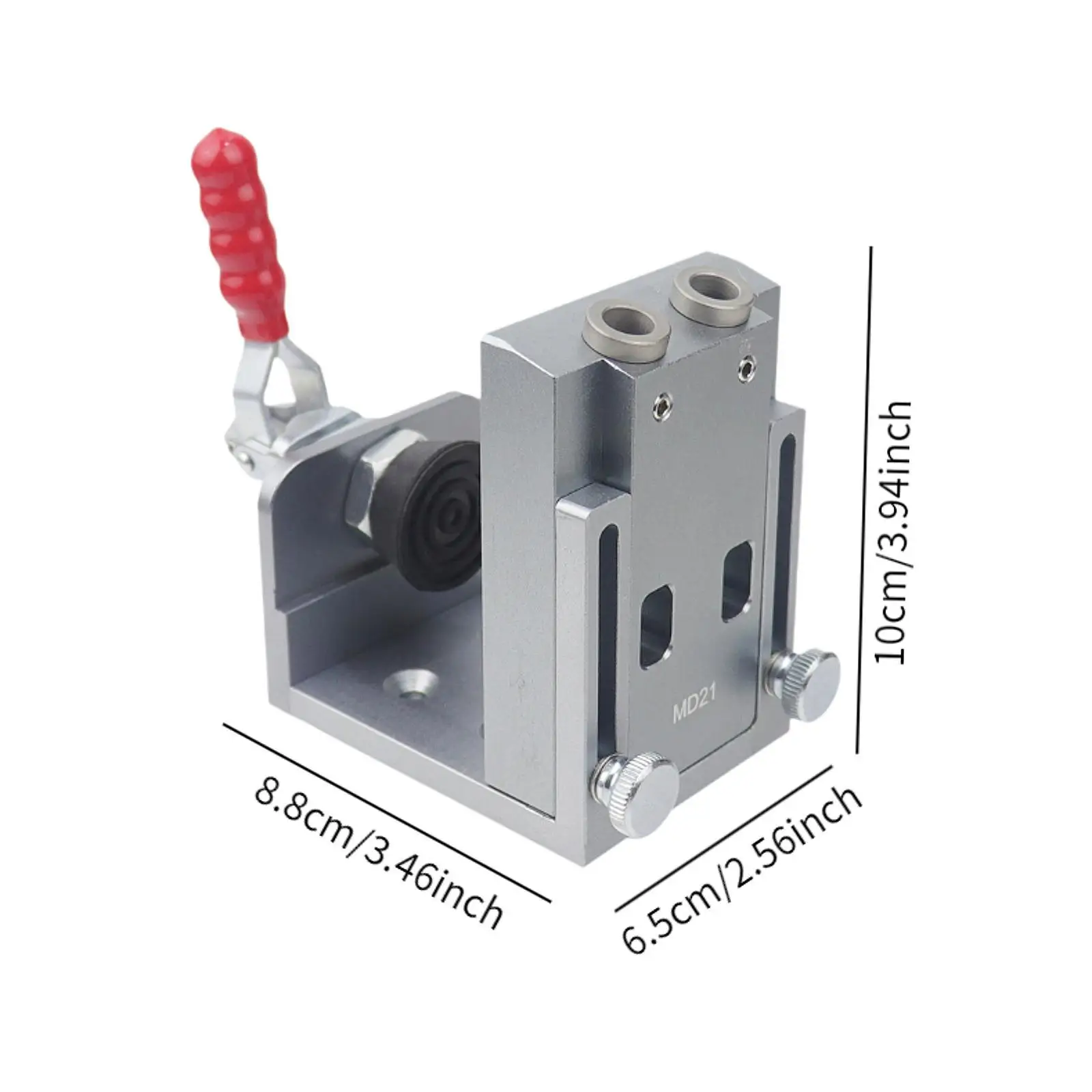 

Pocket Hole Drill Guide Jig Set for Woodworkers Aluminum Alloy Adjustable