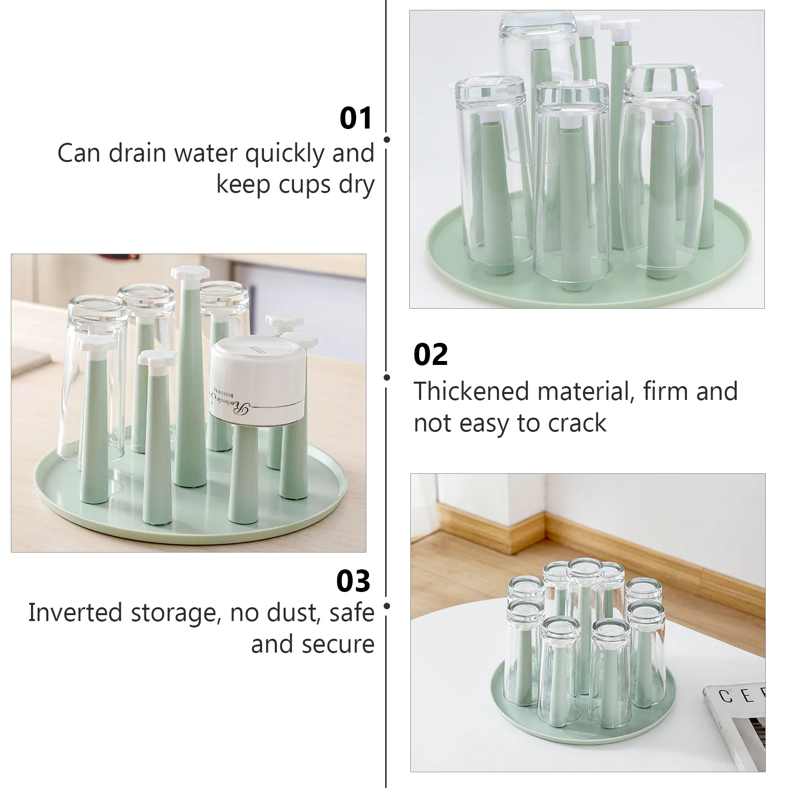

Wine Glass Storage Rack Plastic Draining Tray Quick Dry Drainage Organizer For Kitchen Bar Living Room Office Shelf Cup Draining