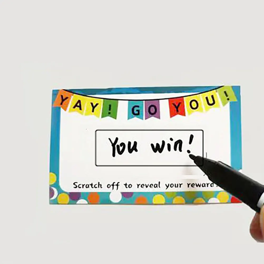 

50Pcs Blank Scratch Off Cards for Parties, DIY Your Own Interactive Cards, Fun Prize Tickets for Kids and Classroom Activities