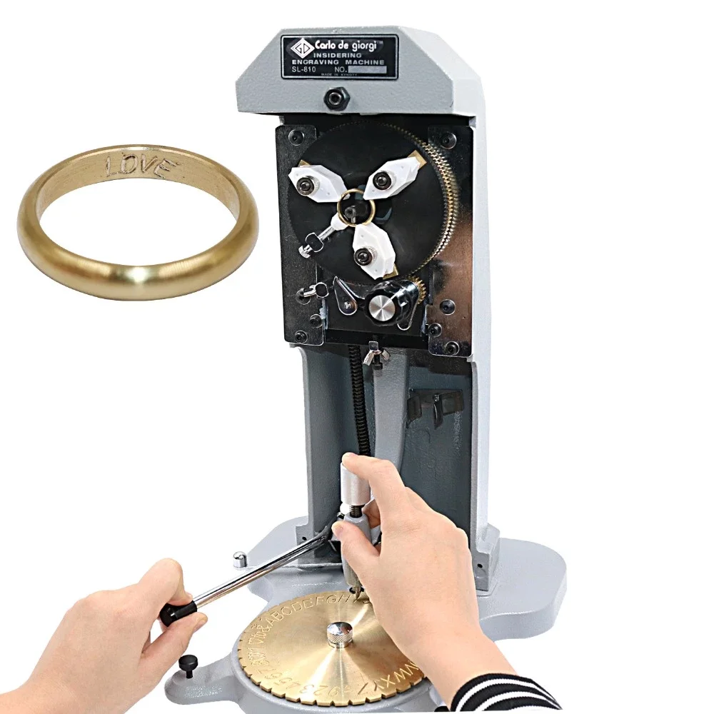 Inside Ring Engraver Stamper with Two Faces Standard Letter Block Dial Jewelry Making Engraving Machine