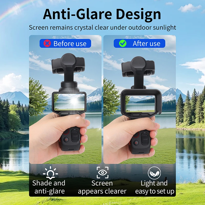 Lens Hood for Insta360 Luna Ultra Flexible Camera Anti-Glare Screen Sunshade Multi-directional Light Blocking Accessories