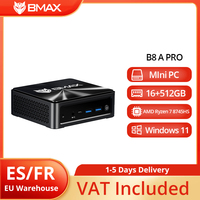 BMAX B8A Pro mini pc AMD Ryzen 7 8745HS Processor AMD radoon M 780 16GB SSD Windows 11 WiFi Bluetooth USB HDMI Type-C 4K/60HZ Mini Pc