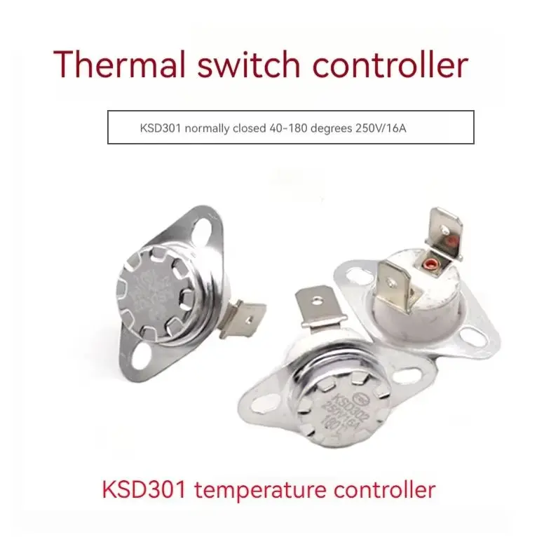 【5PCS】16A 250V 40-300 Degree KSD302 Temperature Switch Ceramic Normally Open/Closed Thermostat 40C 45 65-155C 160-220 230 280C