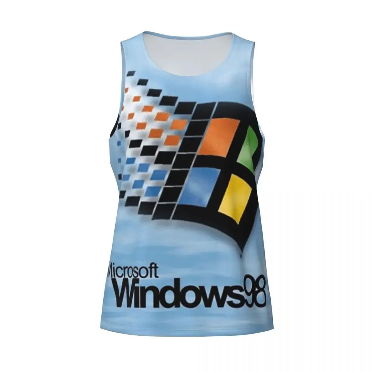 Quick Dry Windows 98 Start Screen Gym Tank Muscle Sleeveless Shirt Bodybuilding Breathable Vest
