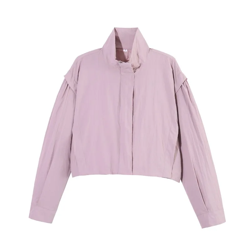 Womens Jacket 2026 Autumn New Style Minimalist Long Sleeve Stand Collar Loose Sun Protective Trendy Stylish Parka