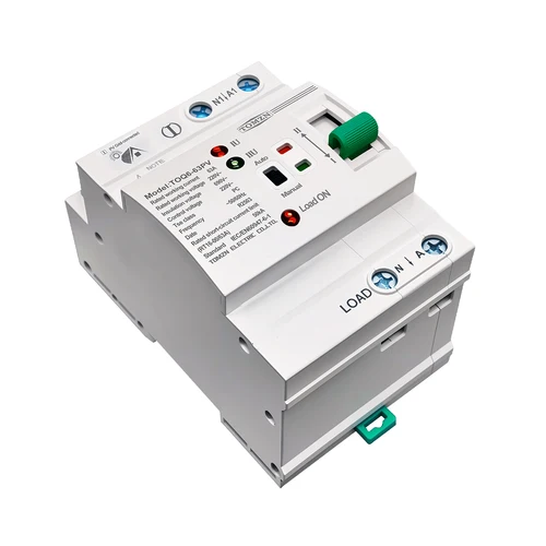 Imagen 2 del producto TOMZN Din Rail ATS L N 220V pequeña Doble potencia transferencia automática interruptores selectores eléctricos ininterrumpidos 2P 63A TOQ6 PV