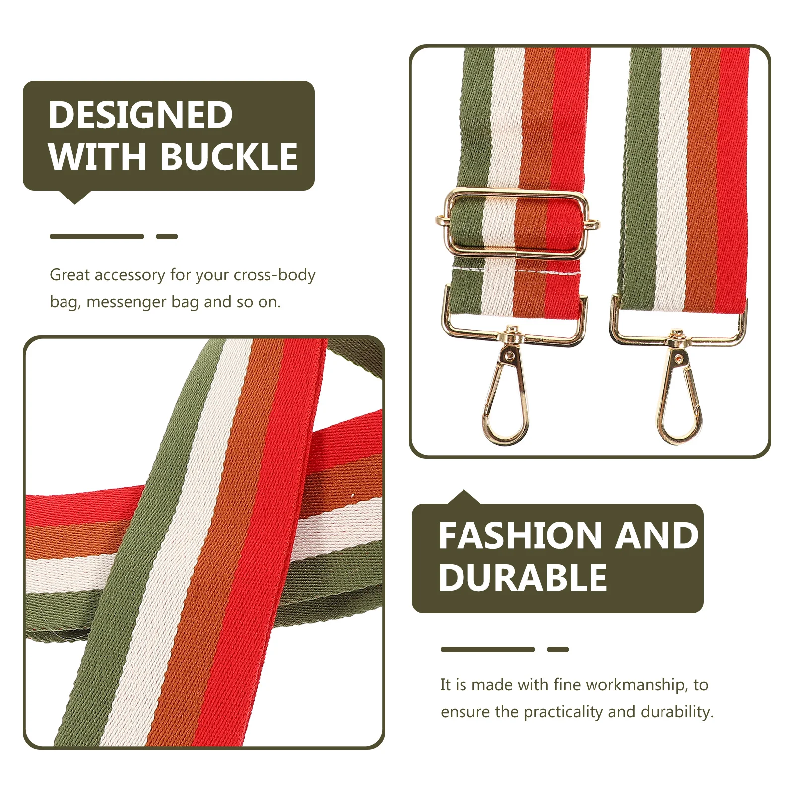 

Bag Strap Replacement Cotton Cloth Printed Pattern for Women's Handbags Cross-Body Bags Durable Easy to Fit and Adjustable