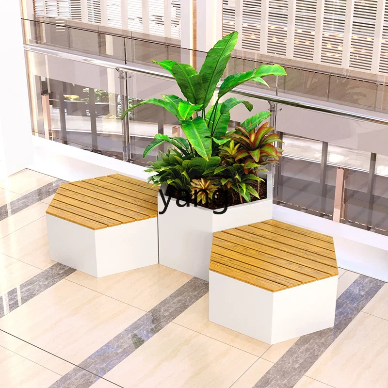 LH Flower Box Seat Hexagonal Outdoor Display Combination Mall Street Flower Bed