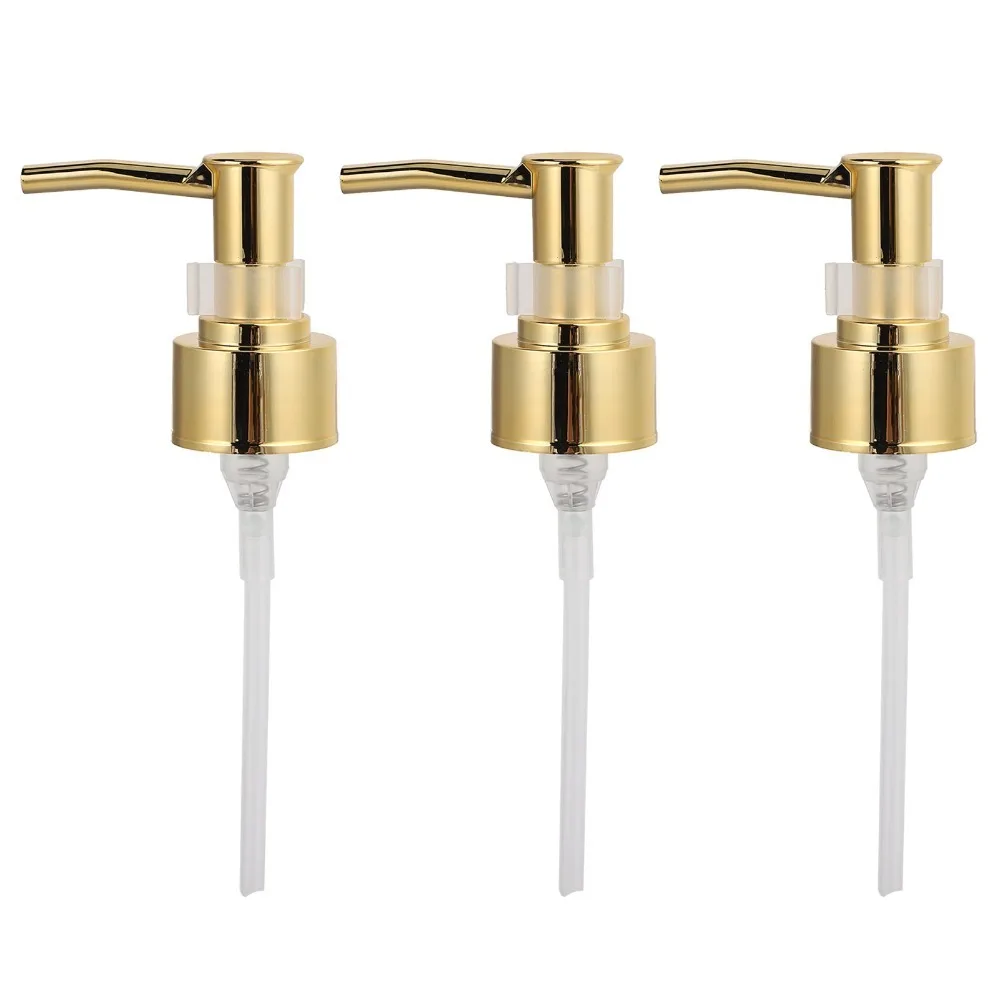 3 PCS ABS Perfume Bottle Pump Gold Silver 360 Degree Rotation Emulsion Dispenser Pump Universal Threaded Practical