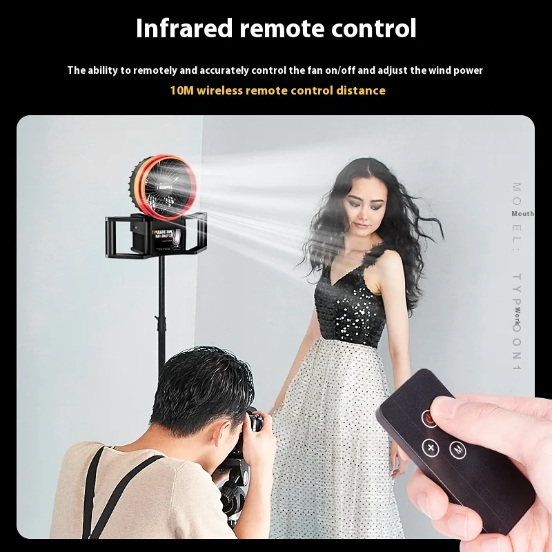Original LENSGO TYPHOON 1 Portable Styling Fan Photography Styling Camera Fan Custom Strong And Sharp Wind Fan For Volg Live