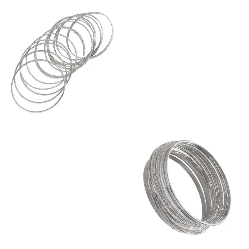 A52E Multipurpose Statement Wide Bracelet Set Bohemian Styles Multilayer Geometric Designs Portable for Trendsetters