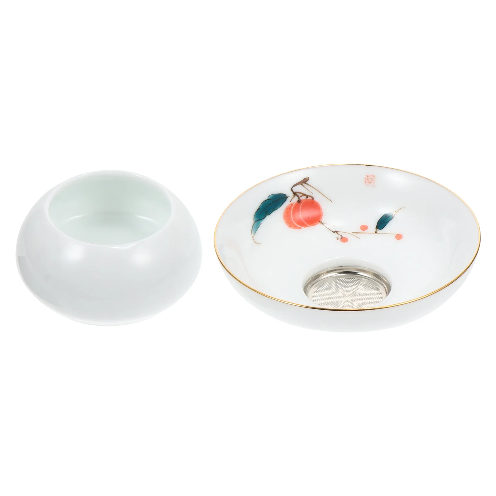 

1Pcs Creative Ceramic Tea Strainer Hand-Painted Leaf Filter for Jasmine Green Oolong Tea Drinkers Teapot Accessories