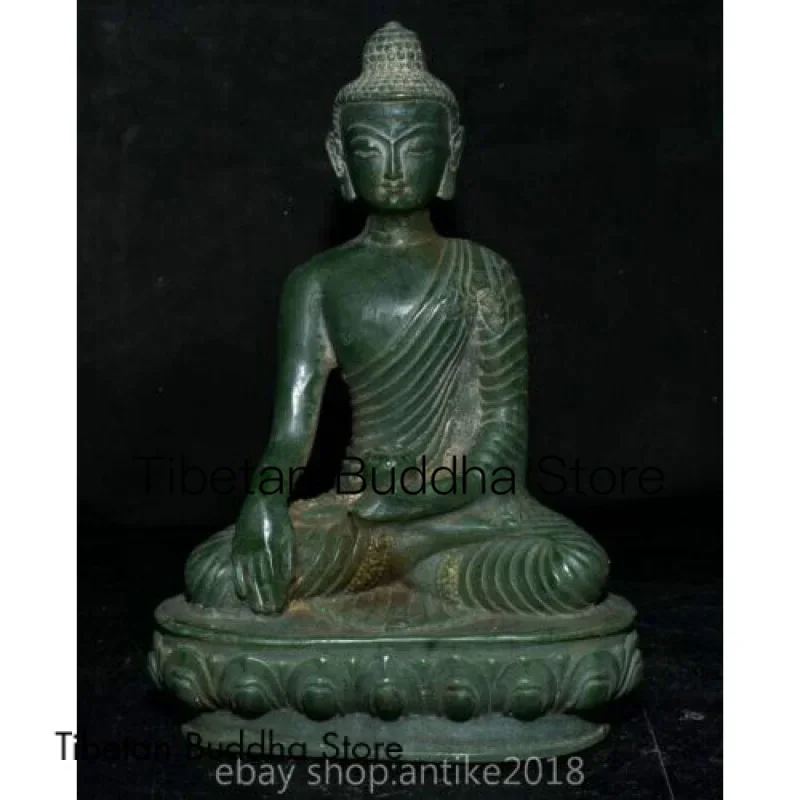 

7.6 "China Natural Green Jade Carved Buddhism Shakyamuni Sakyamuni Buddha Statue