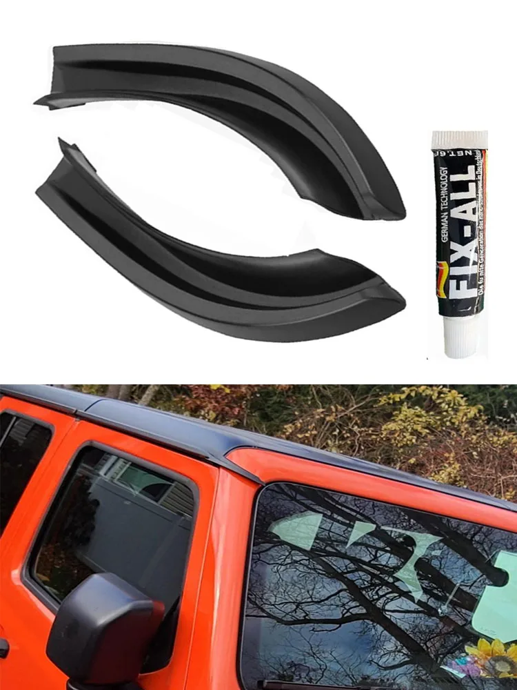 Mathiateur d'eau de pluie Hardtop adapté pour Jeep Wrangler JK, extension de rail, fossé d'eau de pluie, accessoires externes, 1 paire