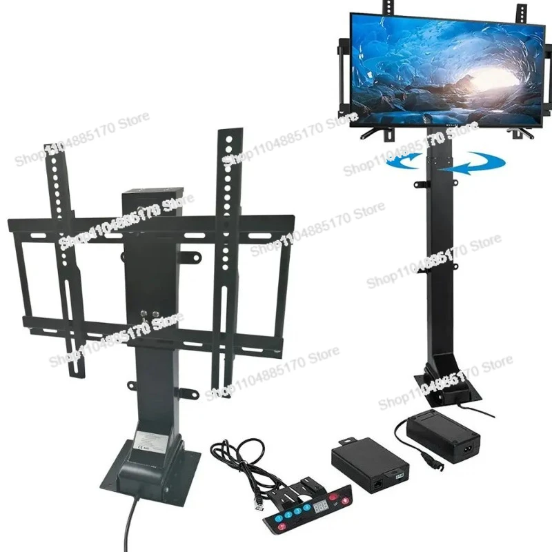 

FOR Swivel Electric Height Adjustable Tv Lift Mechanism Motorized Tv Lift with Remote Control Floor Standing Vesa Mount Tv Stand