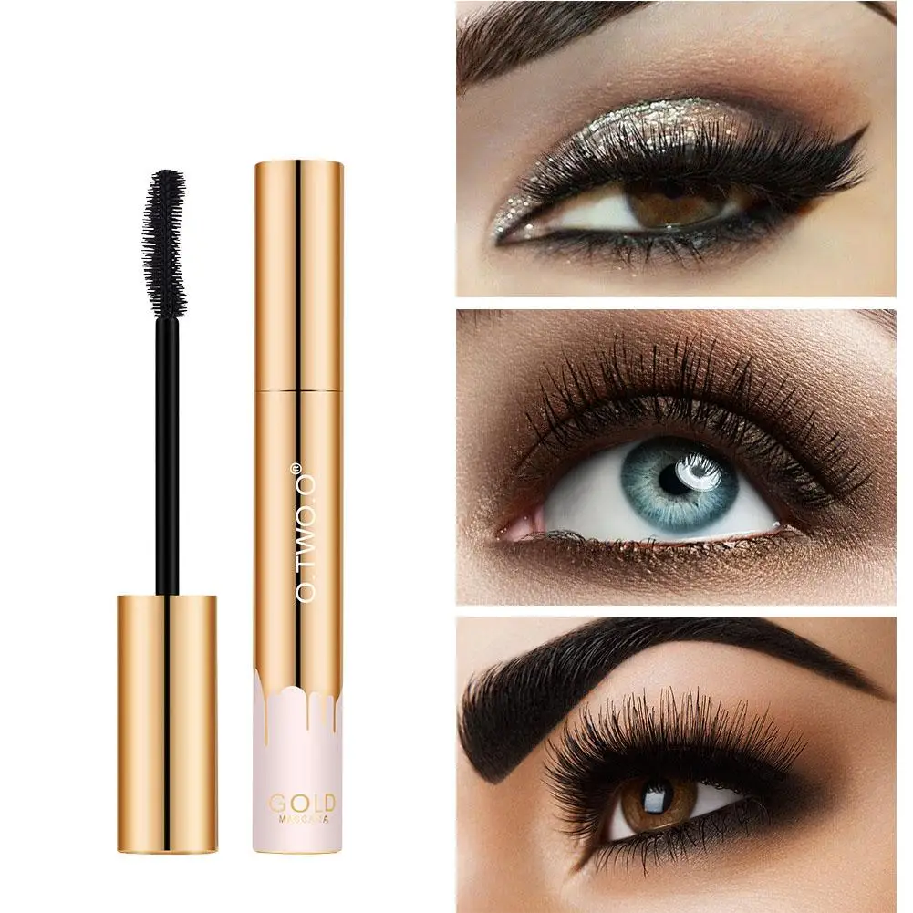 3D Mascara Lengthening Black Lash Eyelash Extension Eye Lashes Brush Beauty Makeup Long-wearing Gold Color Mascara
