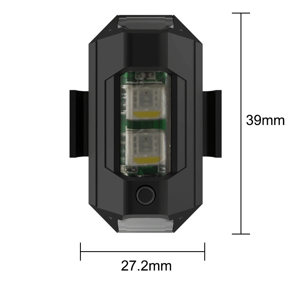 1-20pcs USB Rechargeable 7-Color LED Bicycle Taillight Drone Light Bike Safety Night Riding Warning Lamp Cycling Equipment