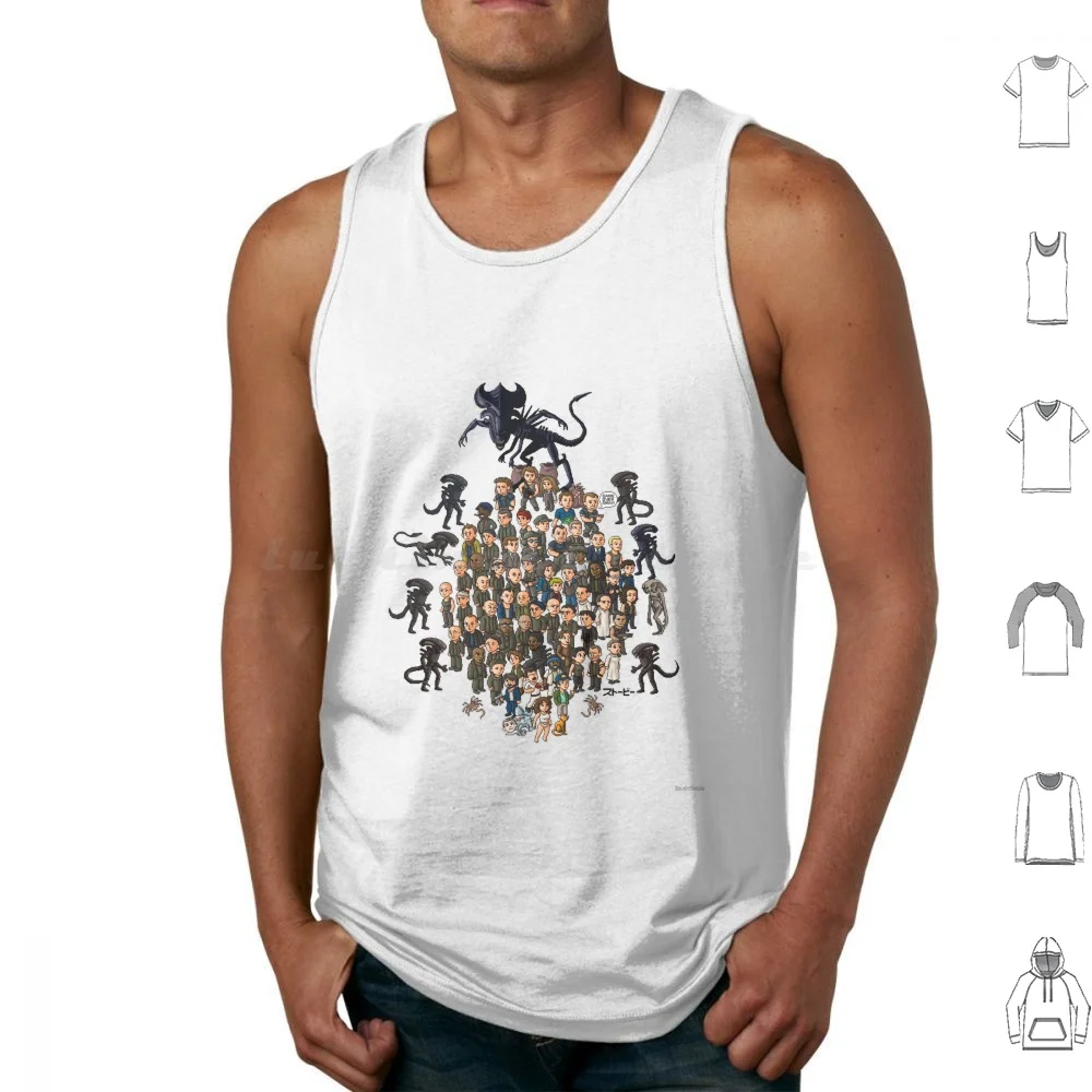 Super Resurrection Tank Tops Print Cotton Pixel Ripley Ellen Ripley Facehugger