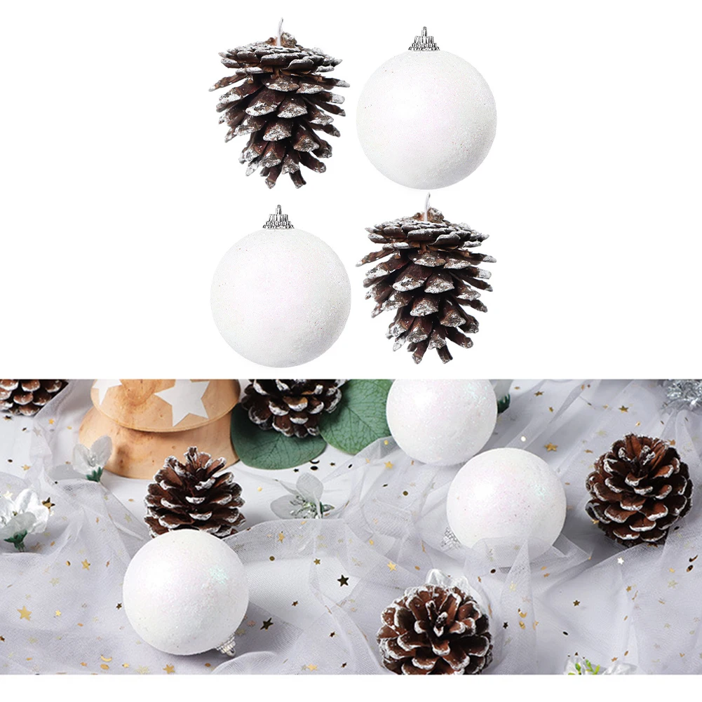 10 قطعة كرة عيد الميلاد شجرة عيد الميلاد الديكور الحلي للمنزل ديكور هالوين السنة الجديدة نافيداد قلادة الكرة 2024
