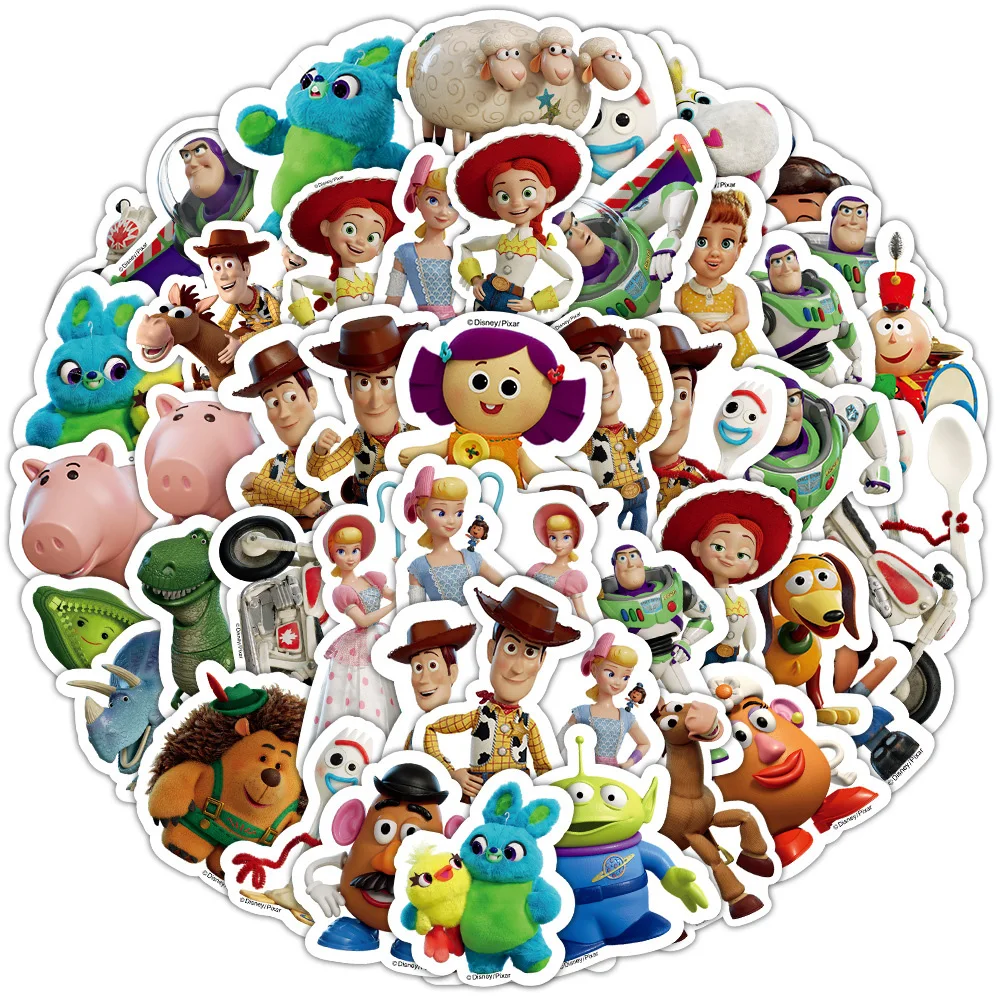 10/30/50pcs Disney Toy Story Cartoon Stickers Cute Anime Decals for Kids Toy Laptop Phone Scrapbook Luggage Fun Graffiti Sticker