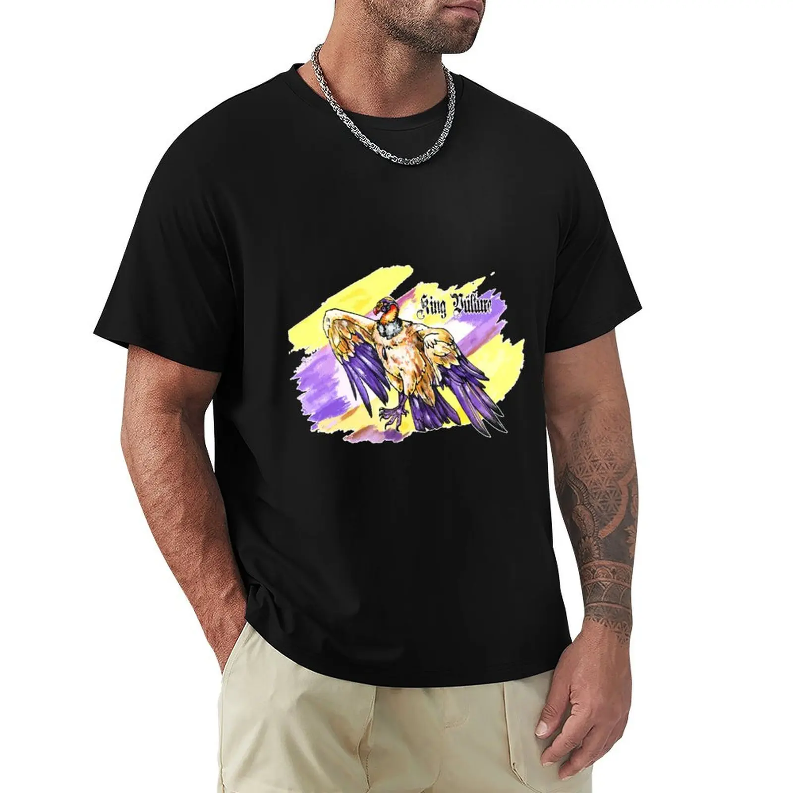 Pride Vulture: Non-Binary King Vulture T-Shirt t shirts for man cotton funny T-Shirt
