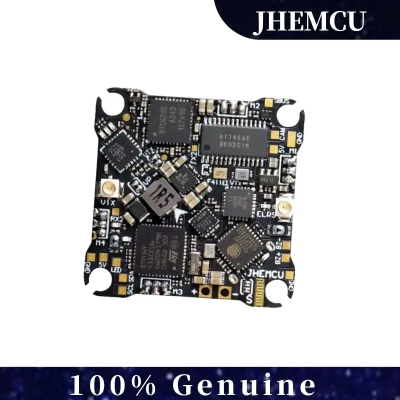 

JHEMCU New F411ELVTX F411 Flight Controller 12A 4in1 ESC 5.8G 400mW VTX ELRS 2.4G RX AIO 25.5X25.5mm 1-2S for FPV Drones
