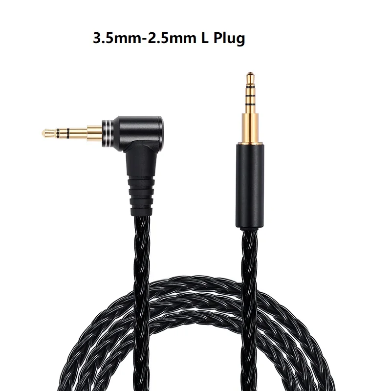 Cabo de auscultadores OFC banhado a prata Koceta, apto para QC25, QC35, AKGY40, Y50, Sennheiser, PXC480, Denon DT240, Live2 Wire, 3,5mm, 4,4mm a 2,5mm