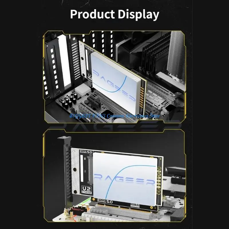 

Карта адаптера PCIExpress 5.0–U.2 SFF 8639 для скорости 32 ГТ/с для накопителя NVMe