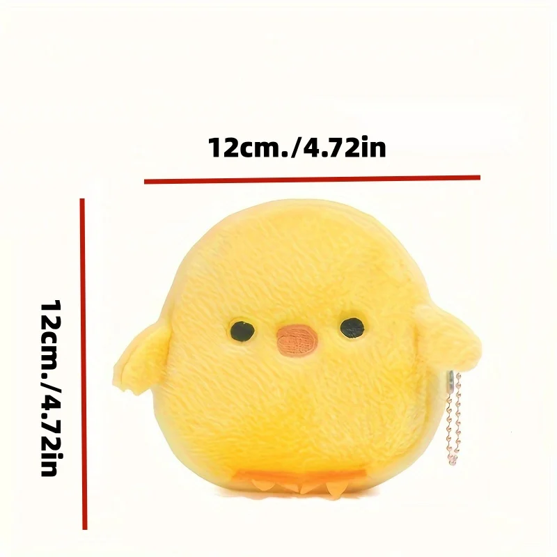 2-Pack of Chick-Shaped Coin Purses, Mini Wallets, Soft Plush Chick Wallets with Zipper Closure, Compact Everyday Wallets Suitable for Daily Use, Dates, Parties, and Banquets