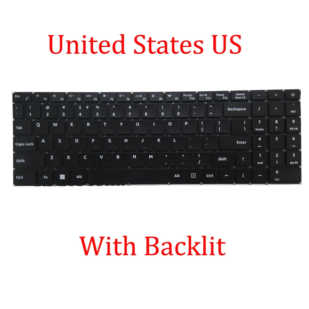 

Laptop With Backlit/Without Backlit US CZ Keyboard For Dere R16 Pro Czech Republic CZ United States US Black New