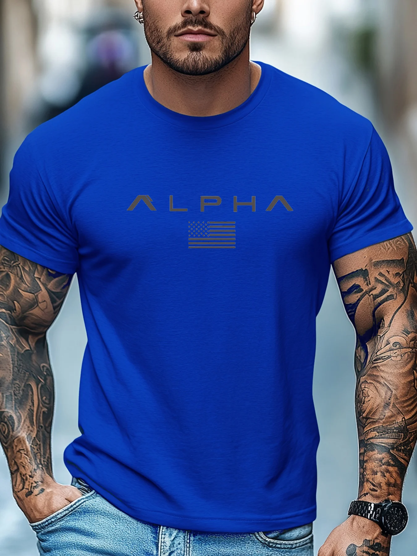 Men's summer 100 cotton fashionable casual loose solid color multi-color optional sports round neck short sleeved T-shirt top image 2