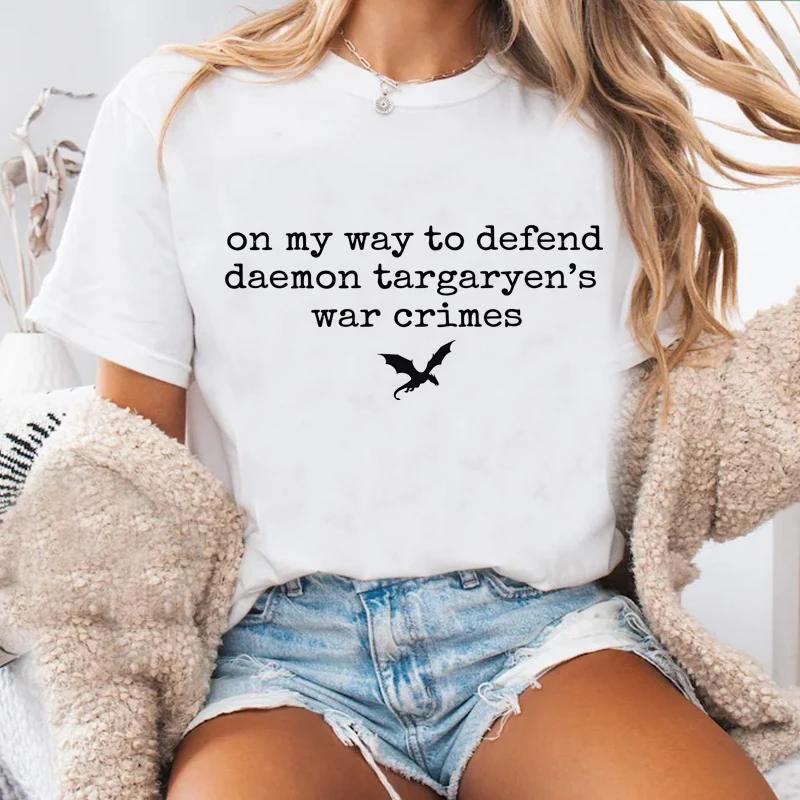 House of The Dragon Graphic T Shirts Fantasy Lover Tee Shirt Women Men Printed Dragon Rider T-Shirt Casual Round Neck Tshirts