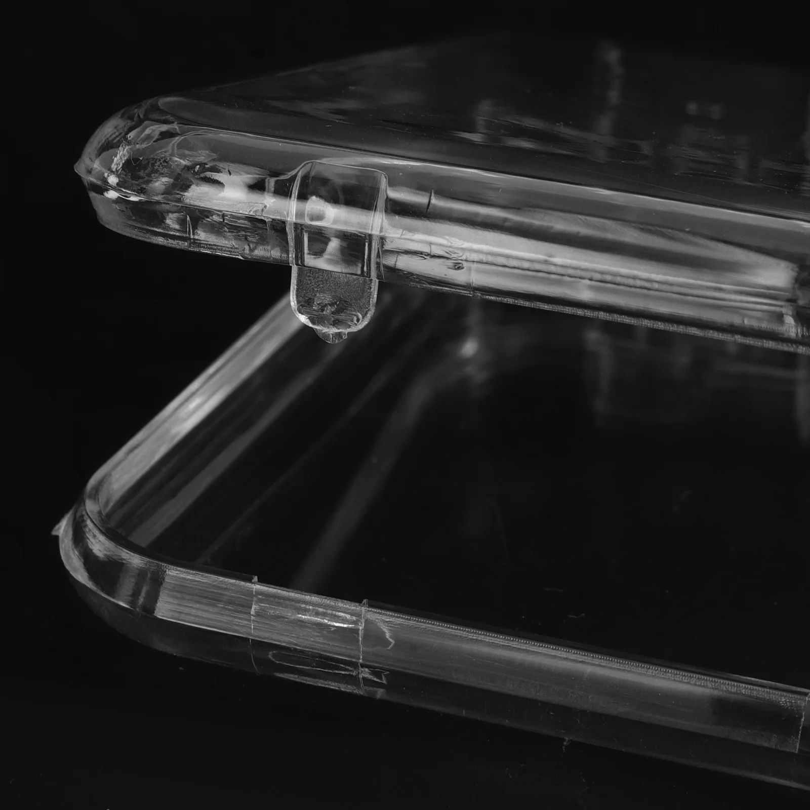 10Pcs Clear Press on Nail Case Transparent Small Square Storage Box for Manicure Coins Stamps Badges Organizer