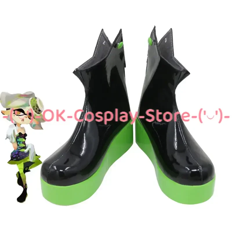 

Final Splatfest Inkling Marie Cosplay Shoes Anime Cosplay Prop PU Leather Shoes Halloween Carnival Boots Custom Made