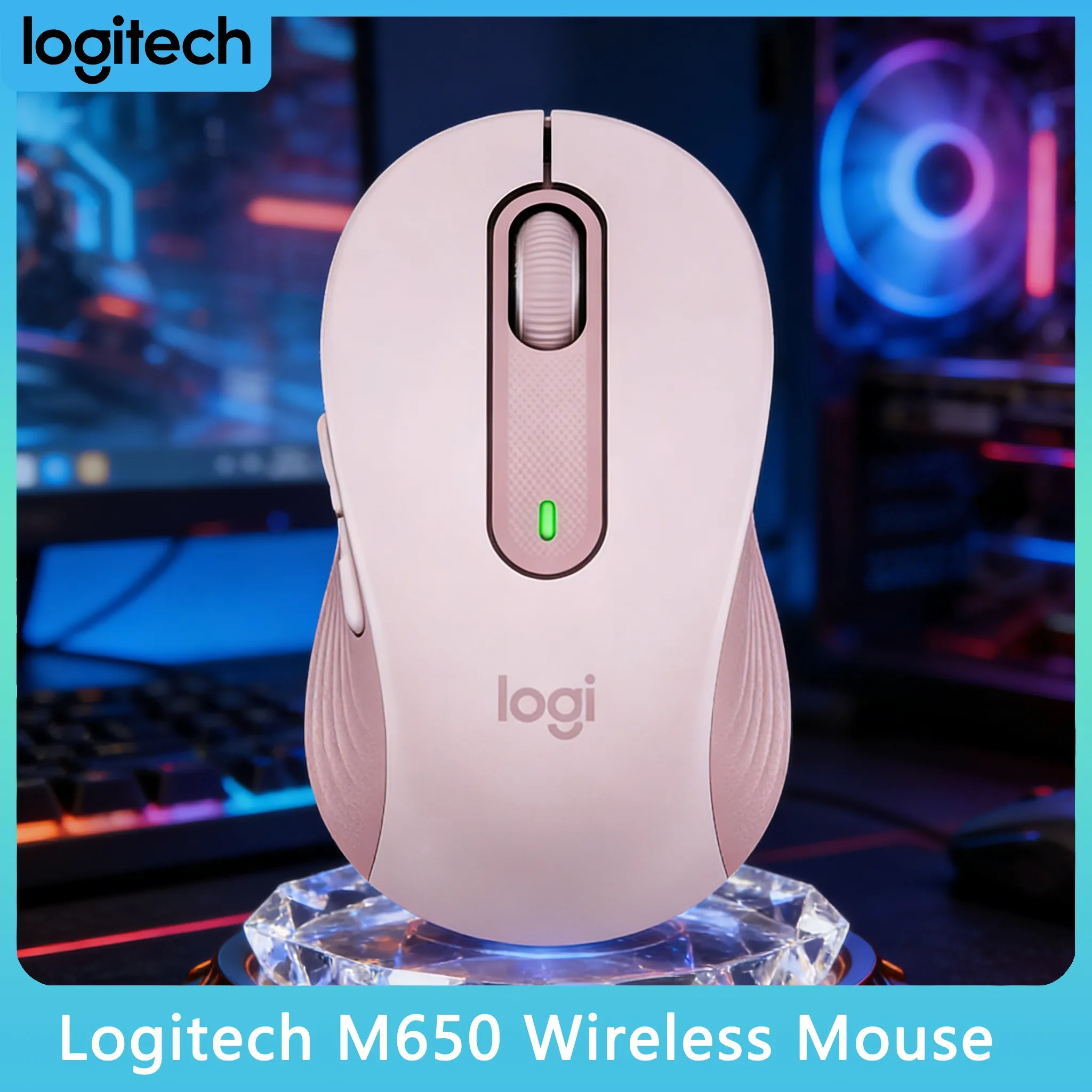 Ratón Inalámbrico Pebble M350/M350POP, Batería Duradera Logitech, Bluetooth USB para Todas las Situaciones de PC