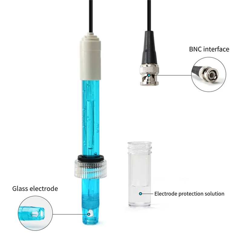 AB47-1 PCS PH 전극 센서 프로브 공장 산업 실험실 수영장 물 PH 측정기 플라스틱 PH 프로브 BNC 커넥터