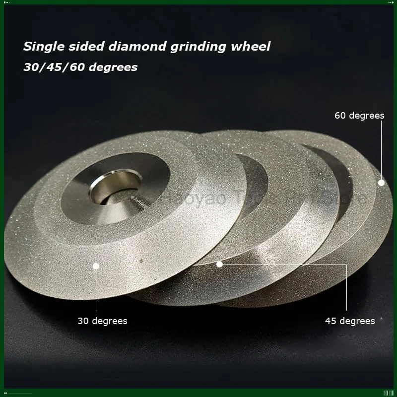 Diamond Single Bevel Grinding Wheel 30 45 60 Degrees Abrasive Disc for Grinding Alloy Tungsten Steel CBN Ceramic Milling Cutter