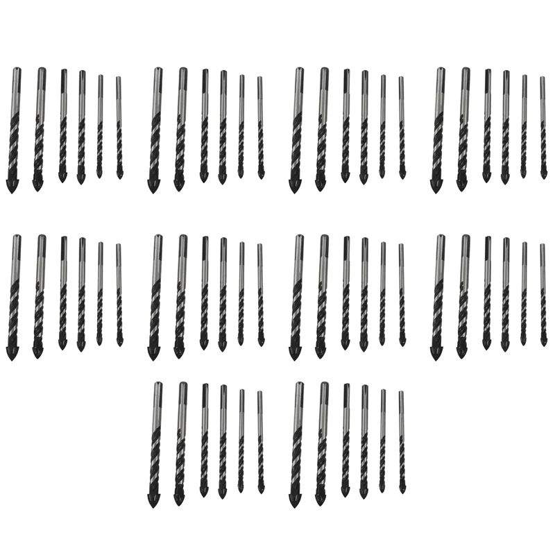 AC88-60PCS  Tile Drill Bits,Masonry Drill Bits Set For Glass, Brick, Concrete, Wood Tungsten Carbide Tip