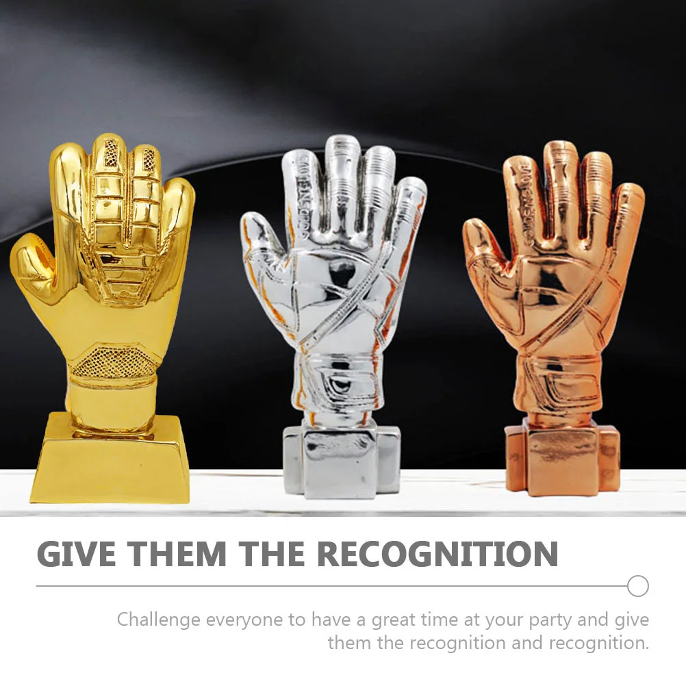 Accessories Place Football Glove Trophy Toy School Decor Golden Abs Decorative Award Child