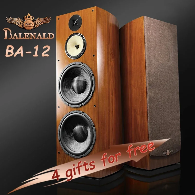 Balenald Fever-grade Hifi Floor-standing Three-way Speaker Audio Home Speaker BA-12 Dual 12-inch Bass Audio Speaker