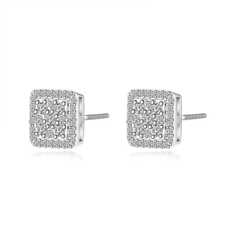 

925 Sterling Silver Earrings Moissanite Stud D Color VVS1 Classic Shining Earrings For Women Sterling Sier Wedding Gift