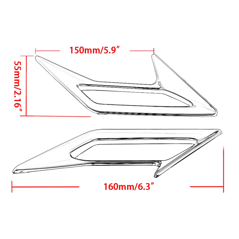 For Honda Goldwing 1800 2018-UP GL1800 Gold Wing GL 1800 Motorcycle accessories Chrome Black Front Fender Vent Decoration Trims